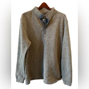 Men's Gray Quarter-Snap Pullover Sweater